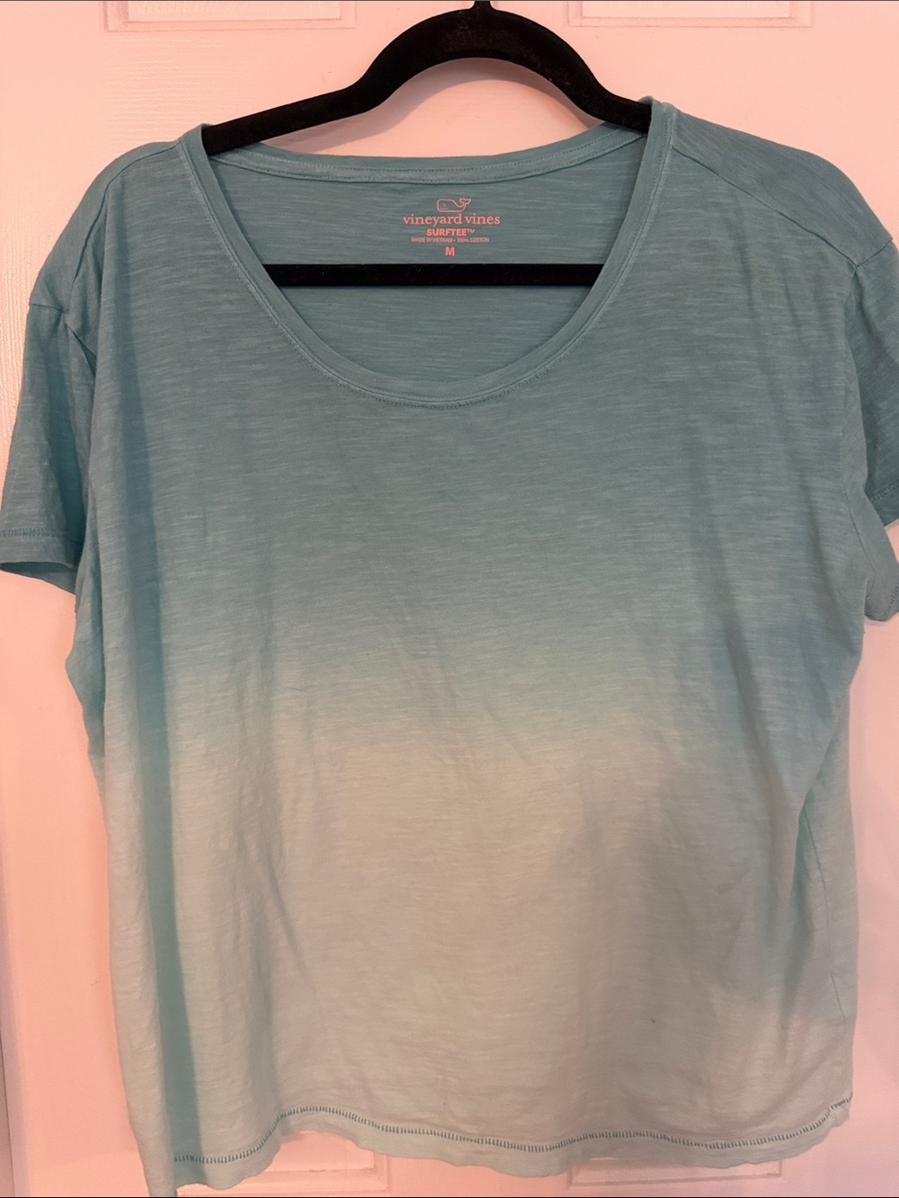 Vineyard Vines Surf Tee Teal Gradient Scoop Neck Short Sleeve Tee